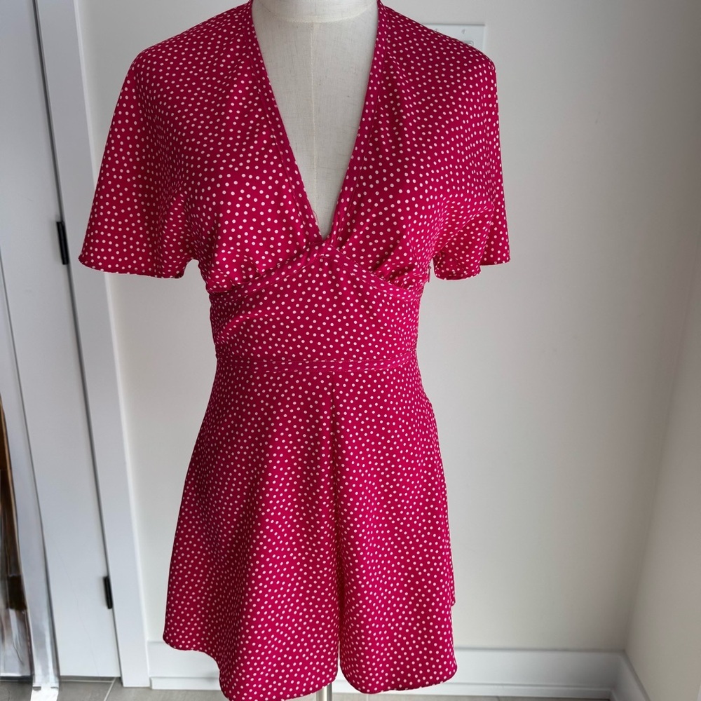 Zara Red and White Polka Dot Dress - Picture 2 of 14
